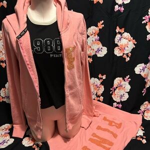 3 pcs vintage coral bling set